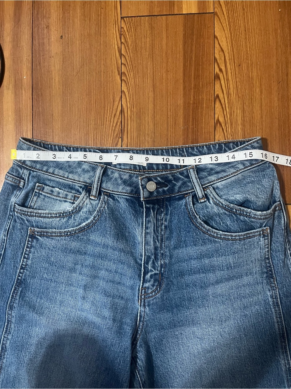 12th Tribe Women's Blue Wide Leg Jeans SZ 29 - Picture 6 of 6